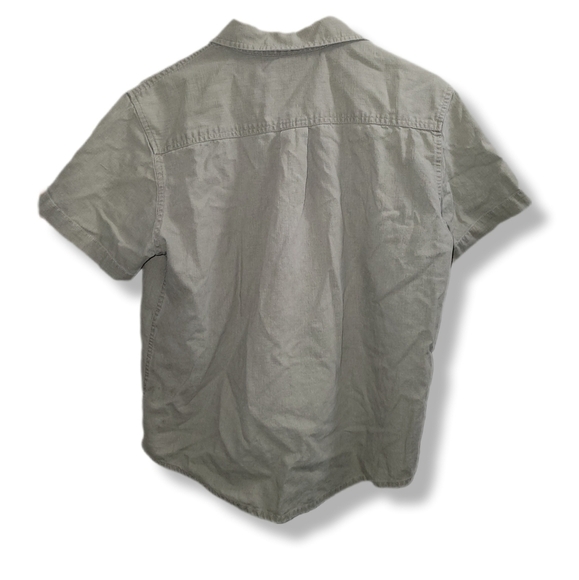 Womens Casual Summer Lightweight Linen Blend Green Button Down Shirt - Picture 2 of 8